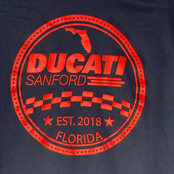 Ducati Motorcycle Black Rd White Green T Shirt - Picture 5 of 5